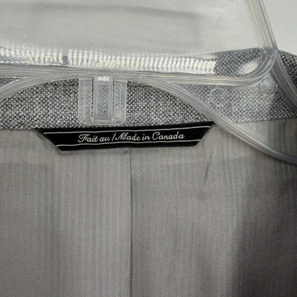 Jack Victor Collection Gray Blazer Sport Coat‎ Italian Fabric Bamboo Viscose 45R
